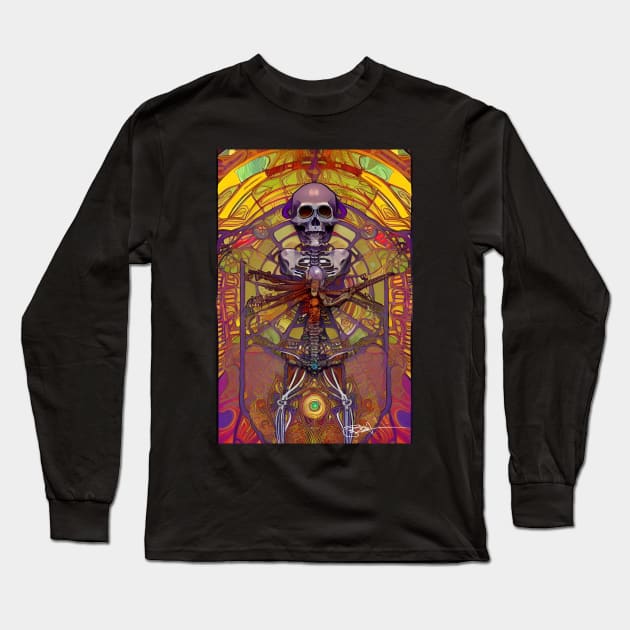 Psychedelic Exquisite Dead 25 Long Sleeve T-Shirt by Benito Del Ray